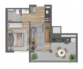 Apartamento com 2 Quartos à Venda, 52 m² em Pinheiros - São Paulo