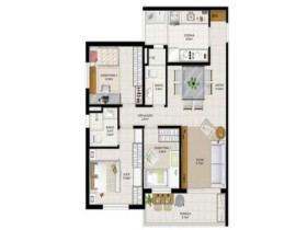 Apartamento com 2 Quartos à Venda, 51 m² em Piatã - Salvador