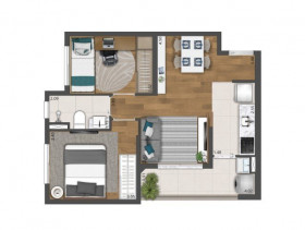Apartamento com 2 Quartos à Venda, 34 m² em Cidade Patriarca - São Paulo