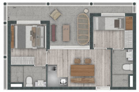 Studio com 1 Quarto à Venda, 52 m² em Consolação - São Paulo