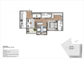 Apartamento com 2 Quartos à Venda, 54 m² em Bonfim - Campinas