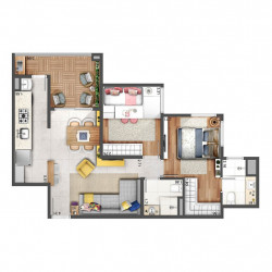 Apartamento com 2 Quartos à Venda, 67 m² em Jardim Tereza Cristina - Jundiaí