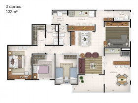 Apartamento com 2 Quartos à Venda, 77 m² em Jardim Carlos Gomes - Jundiaí
