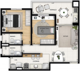 Apartamento com 2 Quartos à Venda, 60 m² em Centro - São Bernardo Do Campo