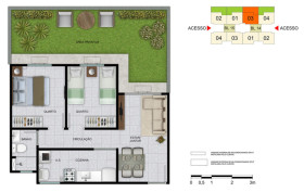 Imóvel com 2 Quartos à Venda, 41 m² em Campo Grande - Rio De Janeiro