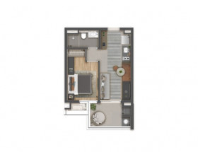 Studio com 1 Quarto à Venda, 25 m² em Vila Clementino - São Paulo
