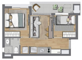 Apartamento com 2 Quartos à Venda, 42 m² em Butantã - São Paulo