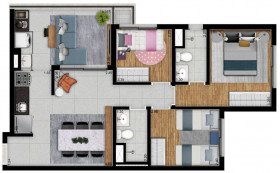 Apartamento com 2 Quartos à Venda, 55 m² em Vila Clementino - São Paulo