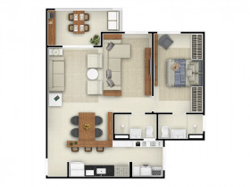 Apartamento com 1 Quarto à Venda, 51 m² em Eloy Chaves - Jundiaí