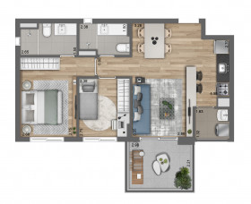 Apartamento com 2 Quartos à Venda, 52 m² em Pinheiros - São Paulo