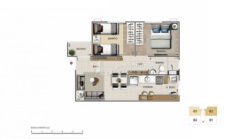 Apartamento com 2 Quartos à Venda, 45 m² em Campo Grande - Rio De Janeiro