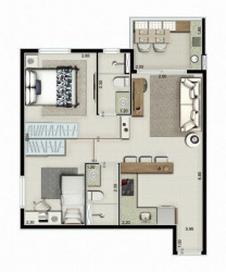Apartamento com 2 Quartos à Venda, 54 m² em Rudge Ramos - São Bernardo Do Campo