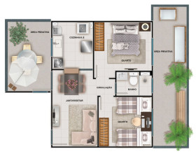 Imóvel com 2 Quartos à Venda, 40 m² em Jardim Alvorada - Nova Iguaçu
