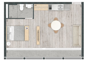 Studio com 1 Quarto à Venda, 52 m² em Consolação - São Paulo