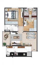 Apartamento com 2 Quartos à Venda, 55 m² em Baeta Neves - São Bernardo Do Campo