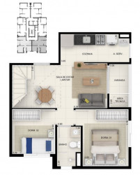 Apartamento com 2 Quartos à Venda, 45 m² em Taquaral - Campinas
