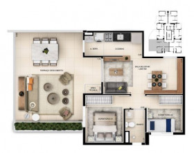 Apartamento com 2 Quartos à Venda, 45 m² em Taquaral - Campinas