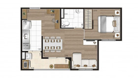 Apartamento com 2 Quartos à Venda, 41 m² em Vila Isa - São Paulo