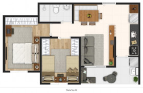 Apartamento com 2 Quartos à Venda, 51 m² em Vila Aparecida - Itapevi
