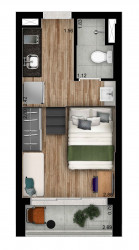 Studio com 1 Quarto à Venda, 23 m² em Sumaré - São Paulo