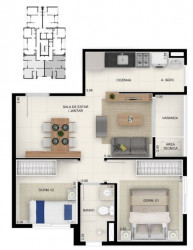 Apartamento com 2 Quartos à Venda, 45 m² em Taquaral - Campinas