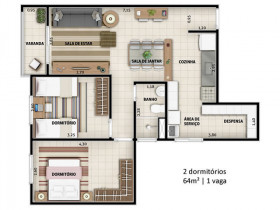 Apartamento com 3 Quartos à Venda, 71 m² em Vila Marajó - Várzea Paulista