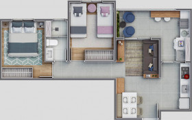 Apartamento com 2 Quartos à Venda, 51 m² em São Pedro - Osasco