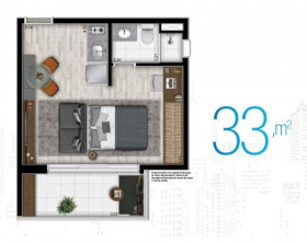 Apartamento com 2 Quartos à Venda, 55 m² em Centro - São Paulo
