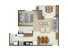 Apartamento com 1 Quarto à Venda, 51 m² em Eloy Chaves - Jundiaí