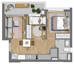 Apartamento com 2 Quartos à Venda, 42 m² em Butantã - São Paulo