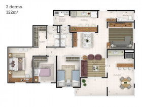 Apartamento com 2 Quartos à Venda, 77 m² em Jardim Carlos Gomes - Jundiaí