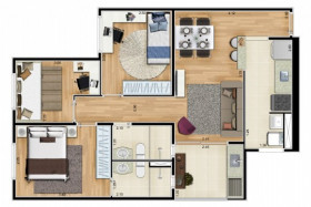 Apartamento com 3 Quartos à Venda, 58 m² em água Funda - São Paulo