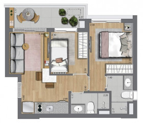 Apartamento com 2 Quartos à Venda, 42 m² em Butantã - São Paulo