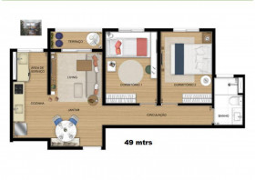 Apartamento com 2 Quartos à Venda, 48 m² em Jardim Samambaia - Campinas