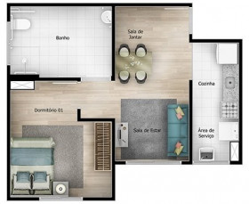 Apartamento com 2 Quartos à Venda, 42 m² em Bonsucesso - Guarulhos