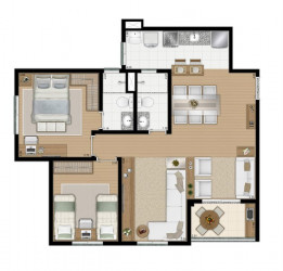 Apartamento com 2 Quartos à Venda, 55 m² em Vila Conceição - Diadema