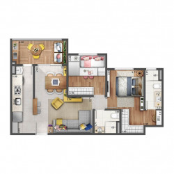Apartamento com 2 Quartos à Venda, 83 m² em Jardim Tereza Cristina - Jundiaí