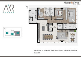 Apartamento com 3 Quartos à Venda, 190 m² em Cabral - Curitiba