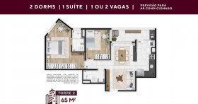 Apartamento com 2 Quartos à Venda, 60 m² em Jardim Do Lago - Jundiaí