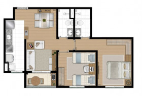 Apartamento com 2 Quartos à Venda, 55 m² em Vila Conceição - Diadema