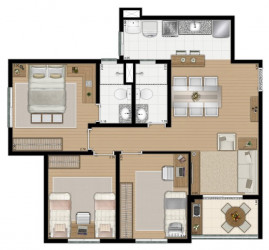 Apartamento com 2 Quartos à Venda, 55 m² em Vila Conceição - Diadema