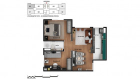 Apartamento com 1 Quarto à Venda, 42 m² em Jardim Leme - São Paulo