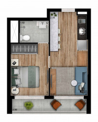 Studio com 1 Quarto à Venda, 23 m² em Sumaré - São Paulo