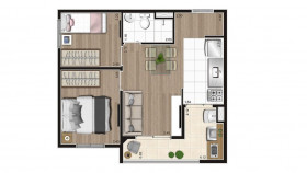 Apartamento com 2 Quartos à Venda, 41 m² em Vila Isa - São Paulo