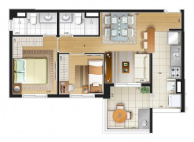 Apartamento com 2 Quartos à Venda, 56 m² em Vila Prudente - São Paulo
