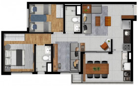 Apartamento com 2 Quartos à Venda, 55 m² em Vila Clementino - São Paulo