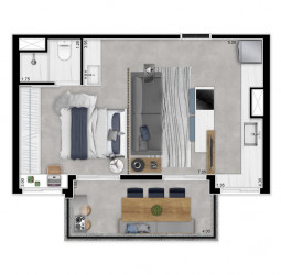 Apartamento com 1 Quarto à Venda, 52 m² em Vila Madalena - São Paulo