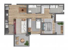 Apartamento com 2 Quartos à Venda, 52 m² em Pinheiros - São Paulo