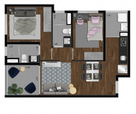 Apartamento com 2 Quartos à Venda, 55 m² em Ipiranga - São Paulo