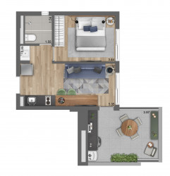 Apartamento com 2 Quartos à Venda, 52 m² em Pinheiros - São Paulo